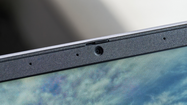It has a physical privacy shutter for the webcam