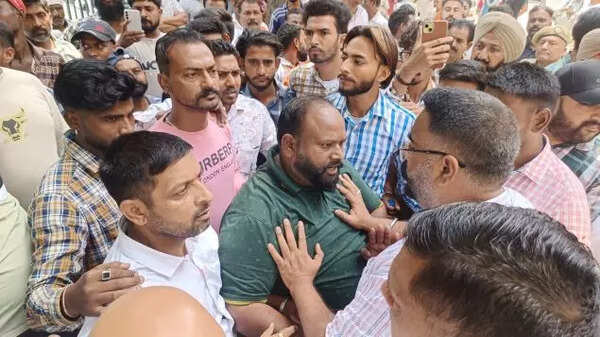 Scuffled with officials