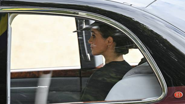 In 2018, Meghan was seen entering a vehicle ahead of Queen Elizabeth II