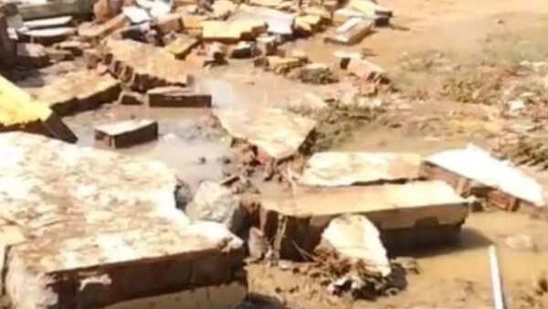 Water tank collapsed