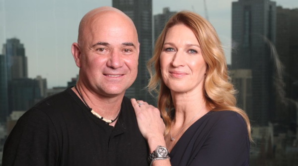 (Image via Unique Times) (Image of Steffi Graf and Andre Agassi)