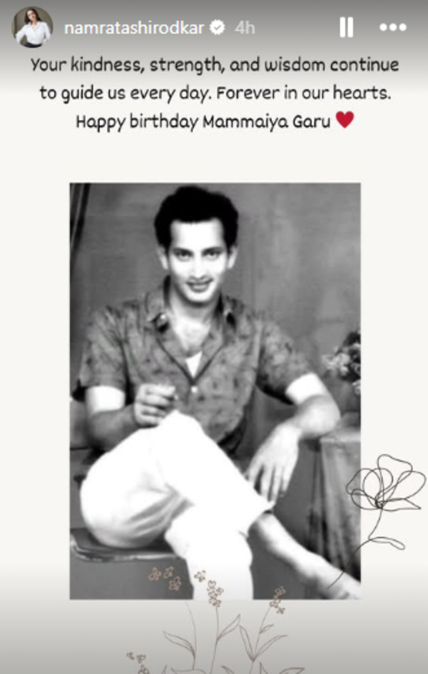 Namrata Shirodkar Instagram story