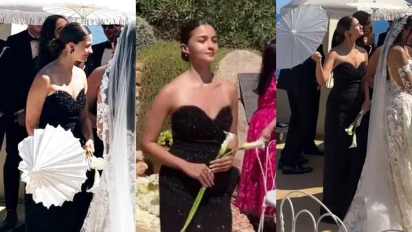 Alia Bhatt in bodycon black gown