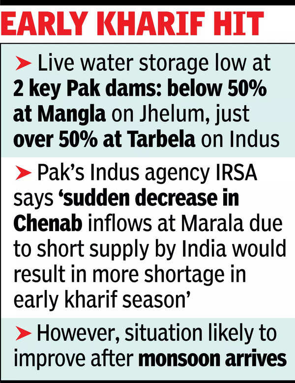 Budbandi of Pak crop is in crisis because the dams run less, India tightens chainb flows
