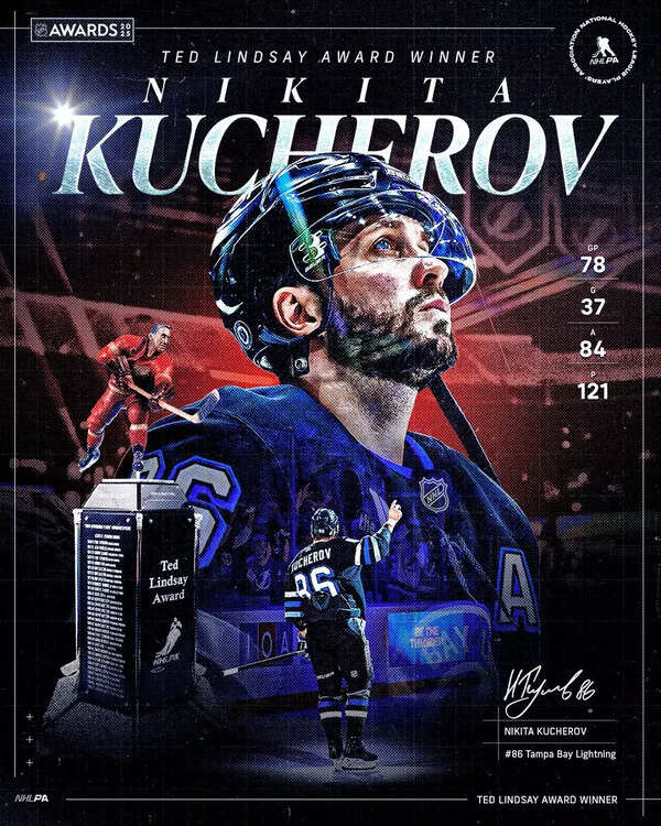 Nikita Kucherov wins the Ted Lindsay Award
