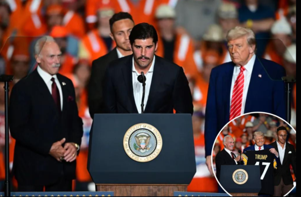 Mason Rudolph joined Trump at rally in Pittsburgh suburb