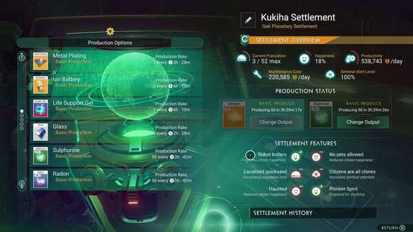 Beacon update Settlements