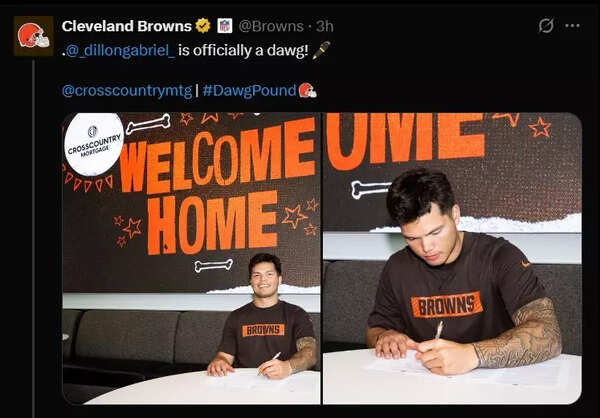 Dillon Gabriel signs rookie deal with Browns as Shedeur Sanders buzz  continues to heat up in Cleveland | NFL News - Times of India