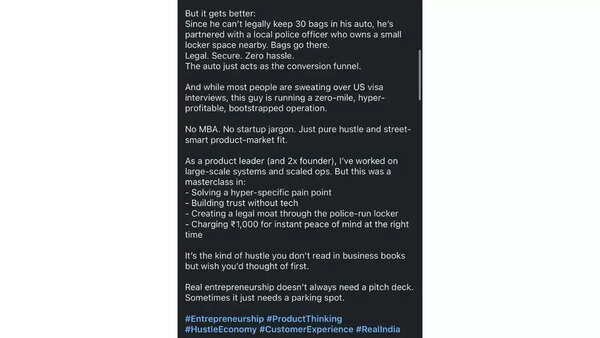 Rahul Rupani's LinkedIn post