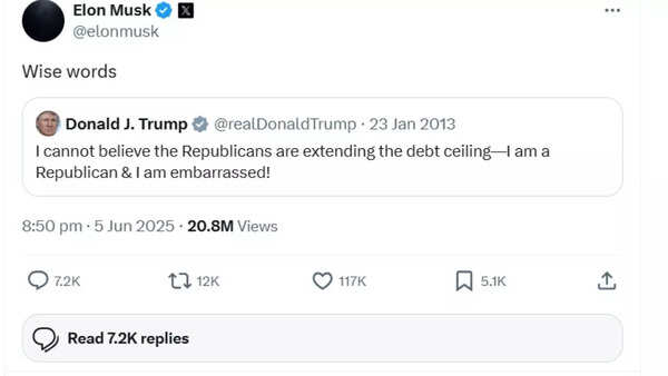 Elon Musk digs up 2013 Trump tweet to troll his current stance