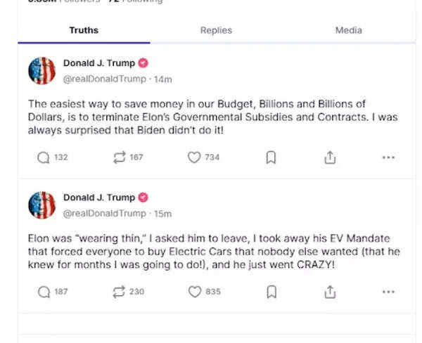 Trump's post Truth on social