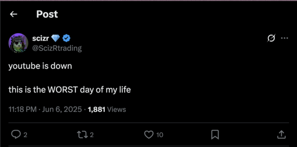 YouTube Down X Post 5