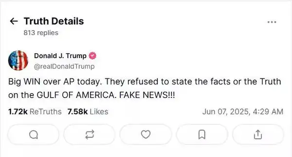 Donald Trump celebrates victory over AP truuu