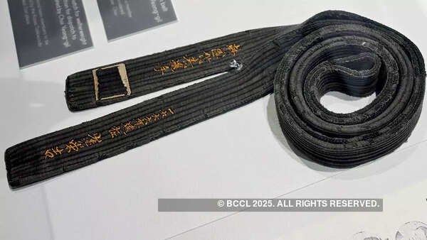 Black belt worn by Choi Yeong-gil, a member of the Korean national team in 1966 Black belt worn by Choi Yeong-gil, a member of the Korean national team in 1966
