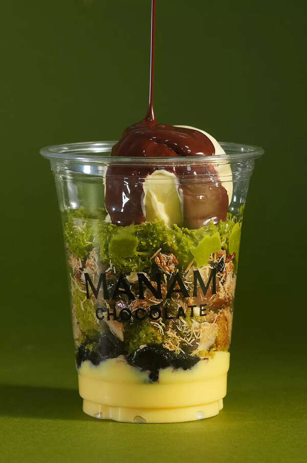 Layered love: Manam Chocolate’s Kunafa Stack is a decadent dessert
