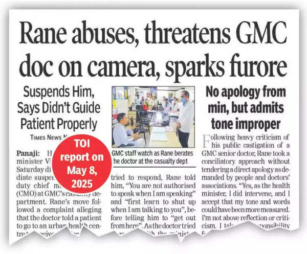 TOI report on May 8
