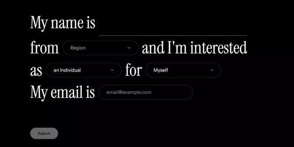 Fill out the form. fill