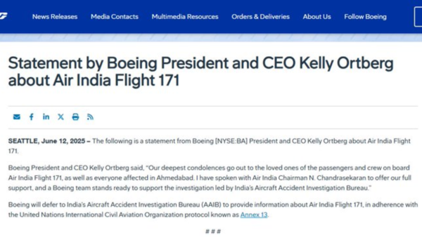 Boeing statement