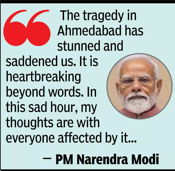 PM Modi's statement on plane crash