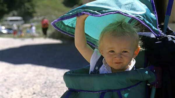 Sunshade extension on your stroller can be of great help