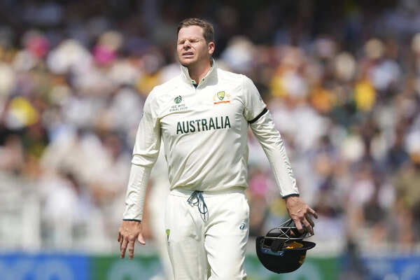 Australia's Steve Smith hurt while fielding on three days of the World Test Championship final. (AP photo) Australia batsman Steve Smith out of WTC final after breaking Pinky