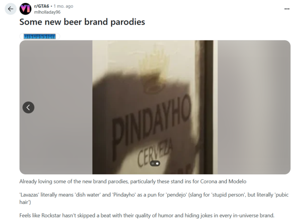 Beer brand parodies