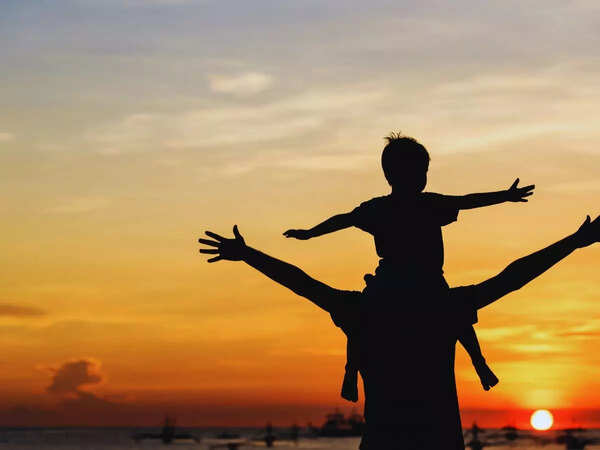 Kids and dad