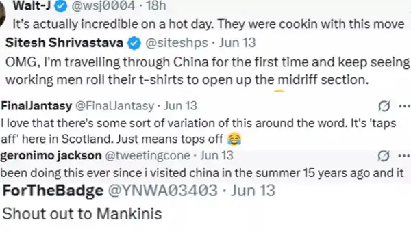 Image credits: X/@onionweigher Social media reactions to the Beijing Bikini trend