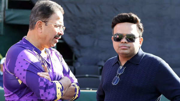 Venky Mysore (special arrangement) along with ICC chief J Shah Venky Mysore