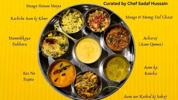 Chef Sadaf Hussain's five-course dining menu was all dishes mango