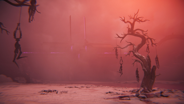Neon-lit corridors meet moss-covered ruins