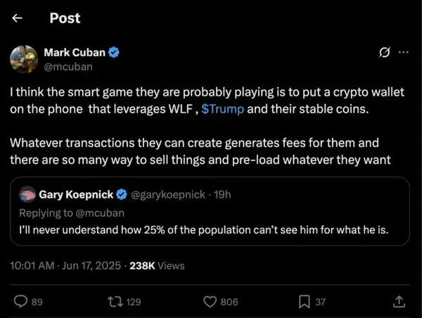 Mark Cuban predicts what Trump phone can be all about