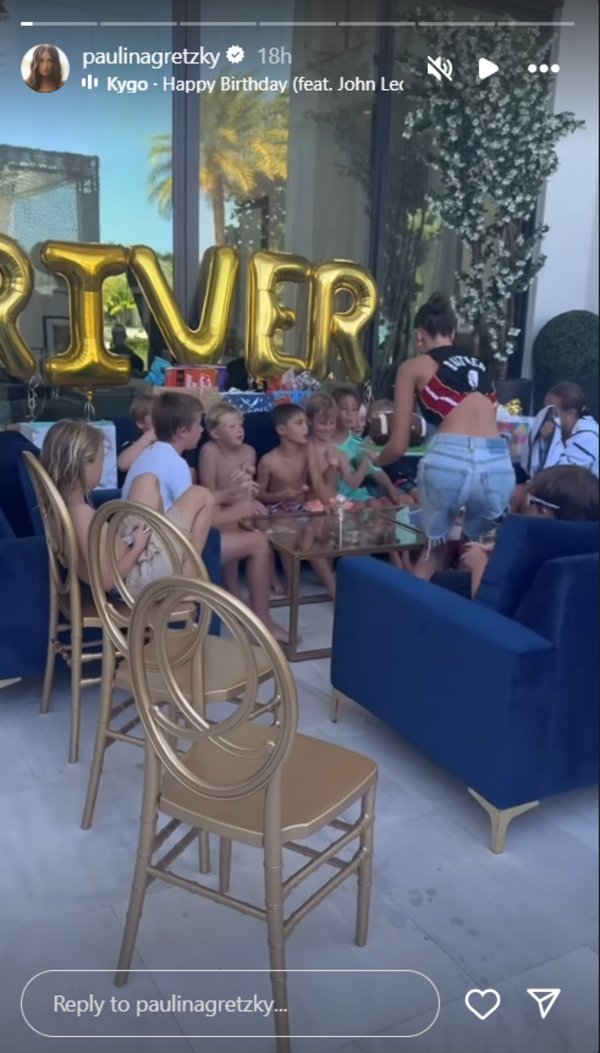 Paulina Gretzky celebrates son River's birthday (Credit: Instagram/@paulinagretzky) Paulina Gretzky celebrates son River's birthday