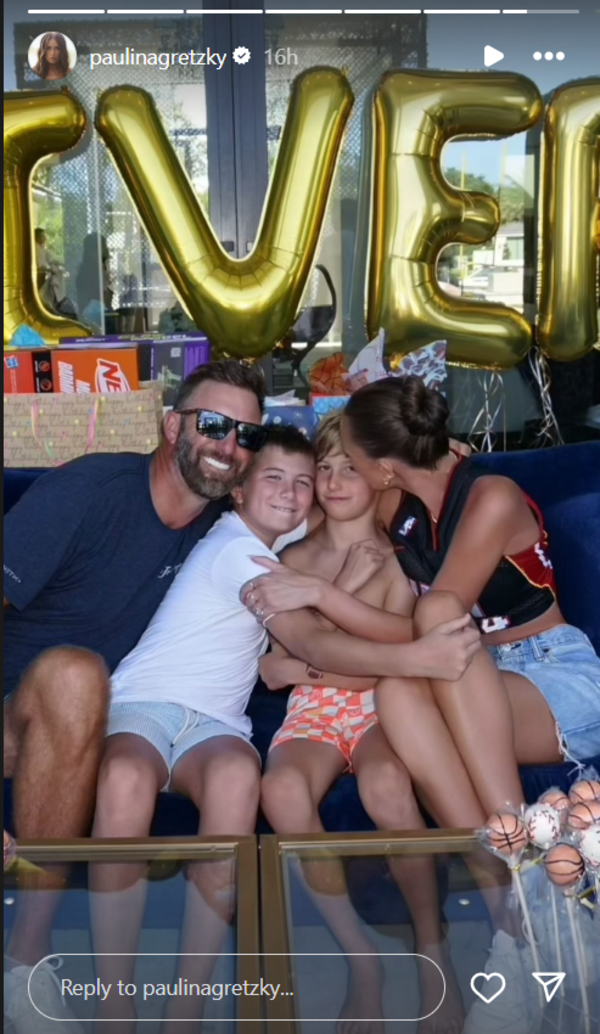 Paulina Gretzky celebrates son River's birthday (Credit: Instagram/@paulinagretzky) Paulina Gretzky celebrates son River's birthday