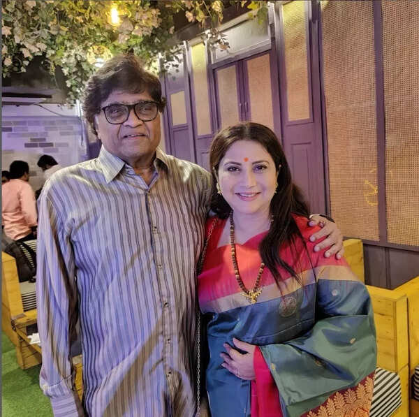 Ashok Saraf with wife Nivedita Joshi Saraf