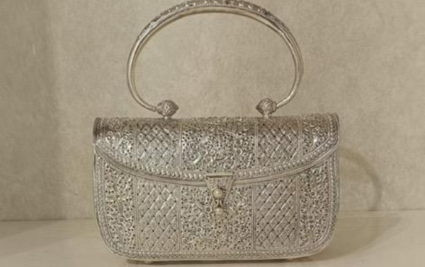 Silver Filigree clutch purse 5