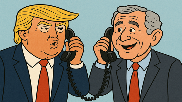Donald Trump and George W Bush