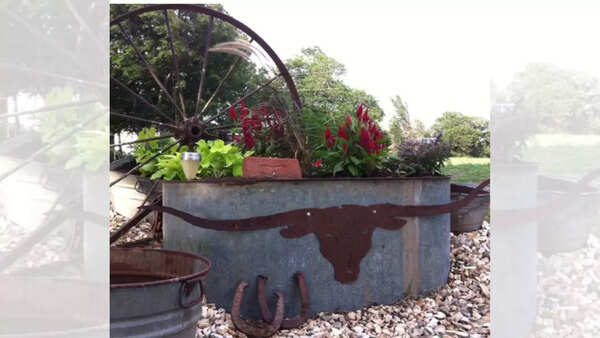 Source: Pinterest Vintage metal trough planter