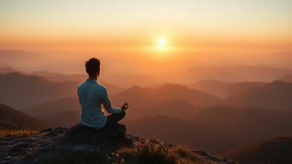 Sunrise Meditation on a Peak