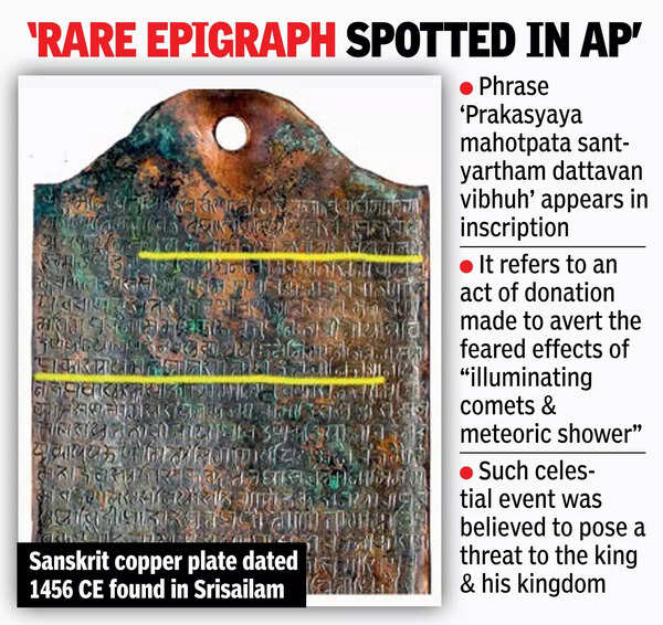1st Indian reference to Halley’s Comet in Sanskrit inscription