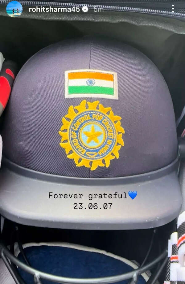 Rohit Sharma's Instagram Story to mark 18 -year -old international cricket. Rohitam-IG