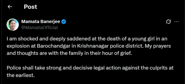 Mamata Banerjee tweet