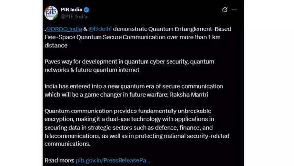 Source: X India boosts quantum communication with ISRO and DRDO innovations
