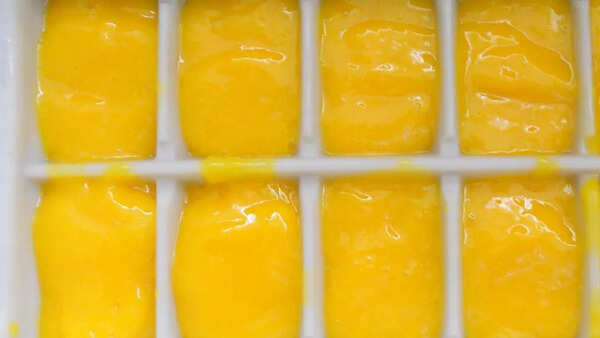 Mango ice cubes