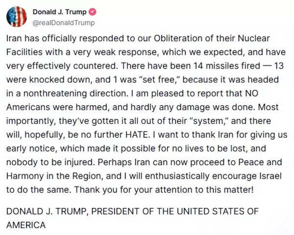 Donald Trump said that both Iran and Israel can move forward for peace on Monday after attacking on US basis in Qatar on Monday. Donald Trump said that both Iran and Israel can move forward for peace on Monday after attacking on US basis in Qatar on Monday.