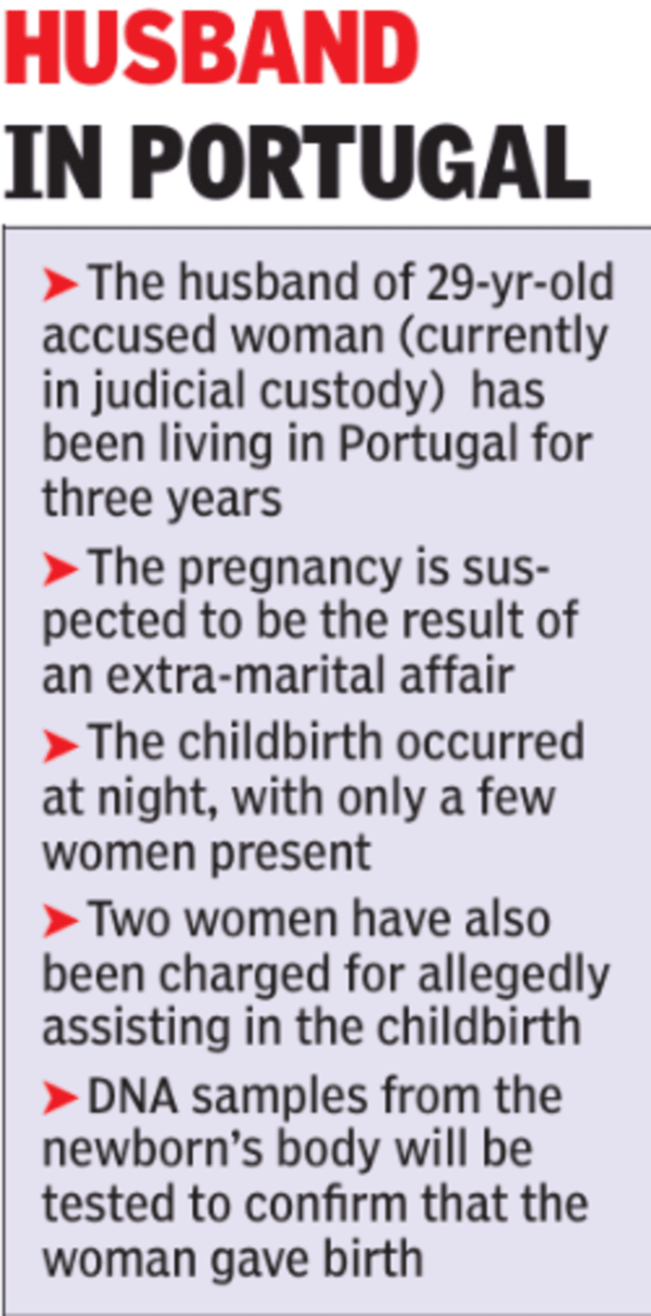 The husband of the accused woman, 29, has been living in Portugal for the past three years.