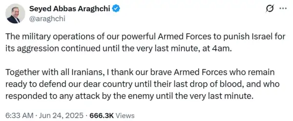 Araghchi tweet Araghchi tweet