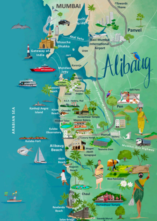 Alibaug: A landscape changing, from blue-green to grey