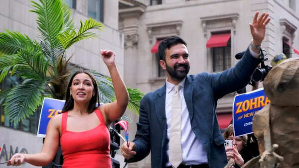 Zohran Mamdani with AOC