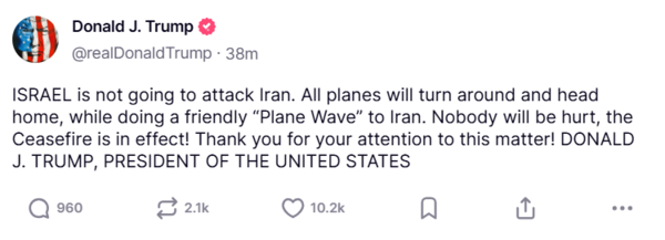Donald Trump on Truth Social